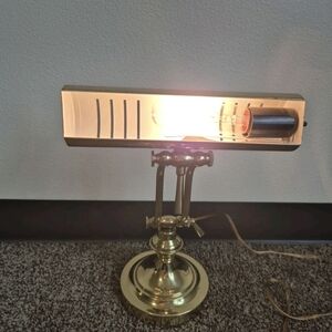 Vintage Underwriters Lab Brass Bankers, Portable Adjustable Desk Lamp